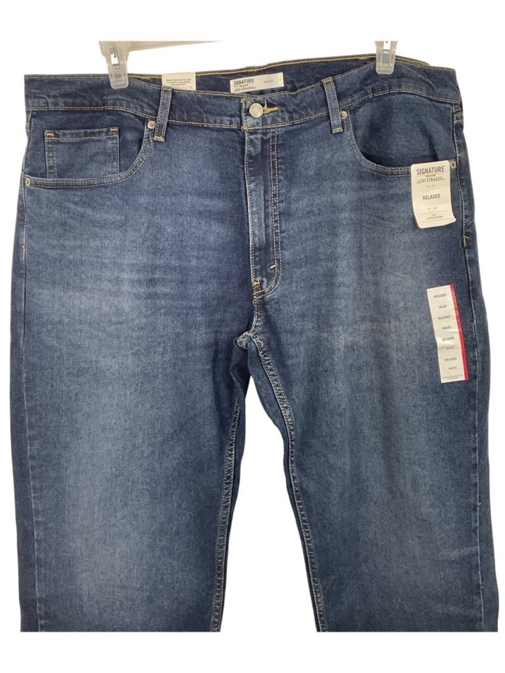 Signature Gold Levis Strauss Mens Size 40x30 Relaxed Denim Jeans - Picture 3 of 10